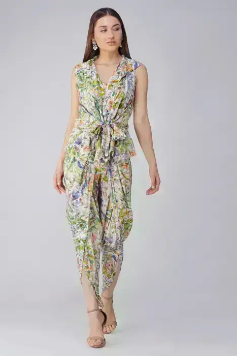 MULTI LEAF TIE-UP TOP SET